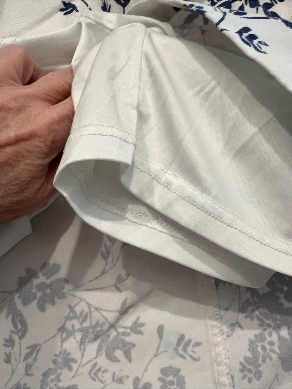 Women’s White Floral Skort with Navy Print - Picture 8 of 14